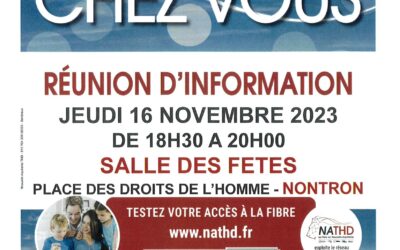 La fibre chez vous, réunion d’information jeudi 16 novembre