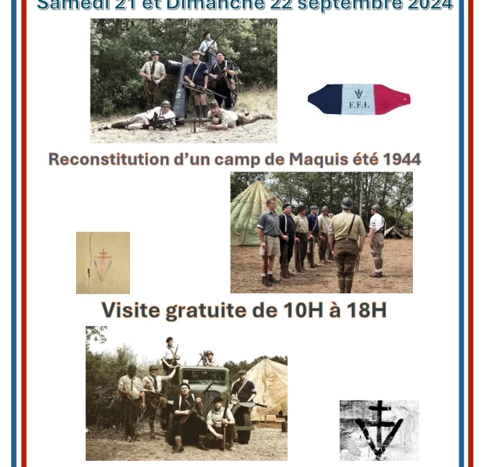 reconstitution d’un camp de Maquis, 21 et 22 septembre