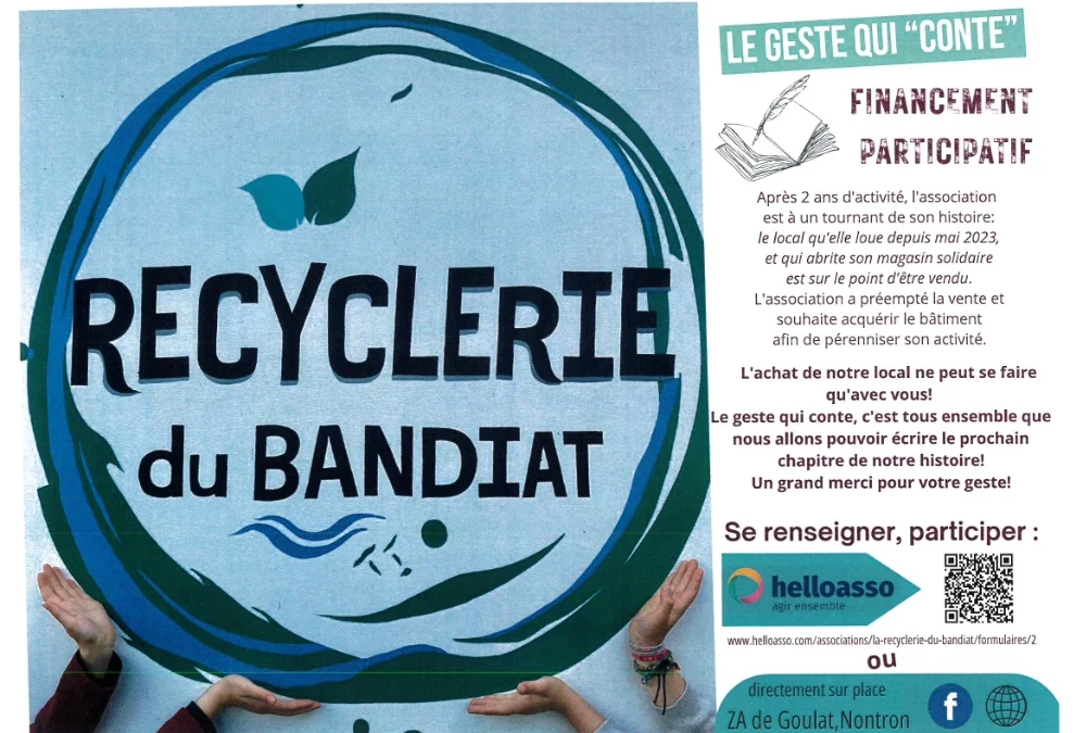 recyclerie du Bandiat, financement participatif