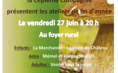 Ateliers théâtre de fin d’année, familles rurales et la cépième compagnie