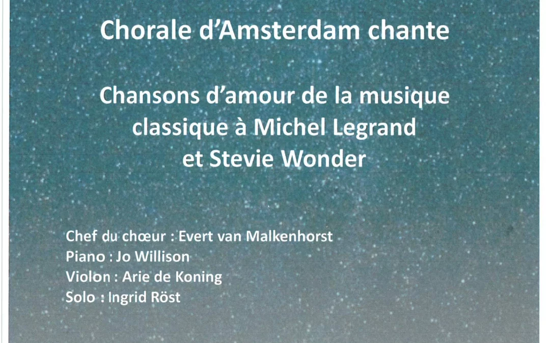 chorale amsterdam vendredi 18 juillet à 17H30