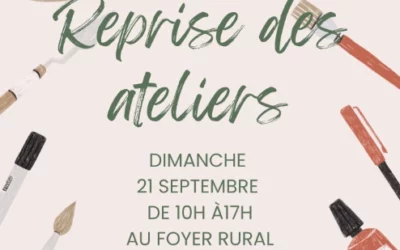 association artistique reprise des ateliers le 21/09