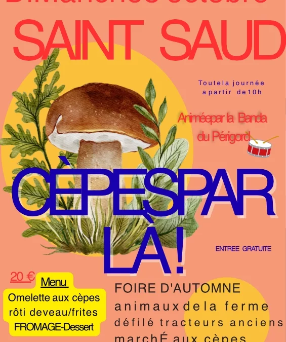 cèpes par là dimanche 5 octobre