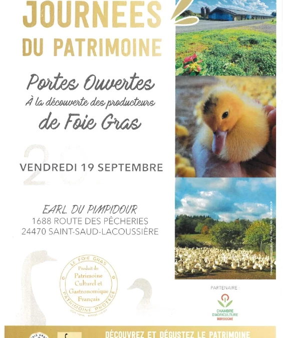 journées du patrimoine vendredi 19/09