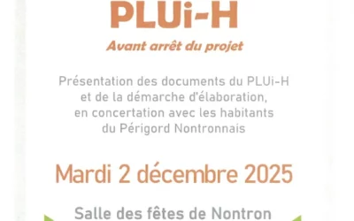 réunion publique élaboration du PLUi-H de la Communauté de Communes du Périgord Nontronnais, le 02/12