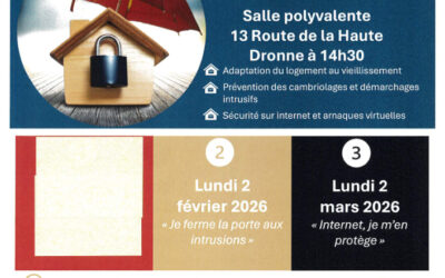 En sécurité chez moi, cycle de trois réunions