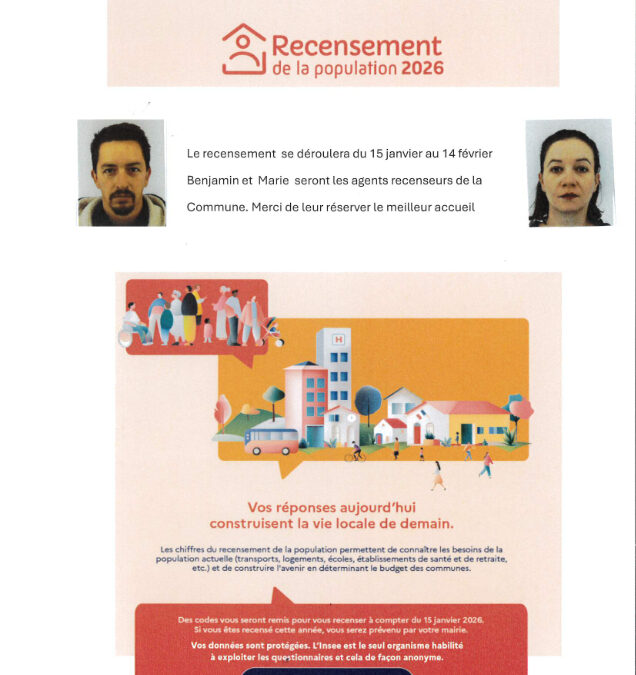 recensement de la population 2026