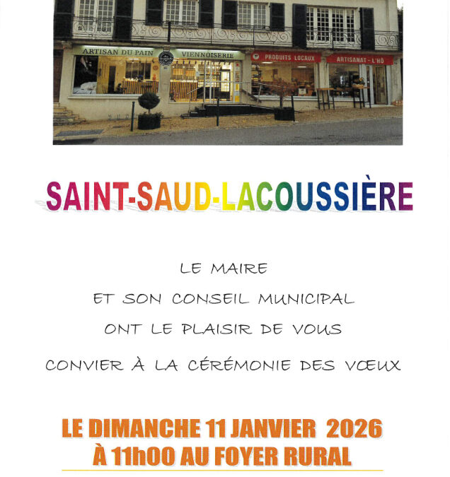 cérémonie des voeux dimanche 11 janvier à 11H