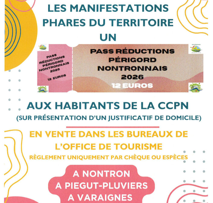 pass réductions Périgord Nontronnais 2026