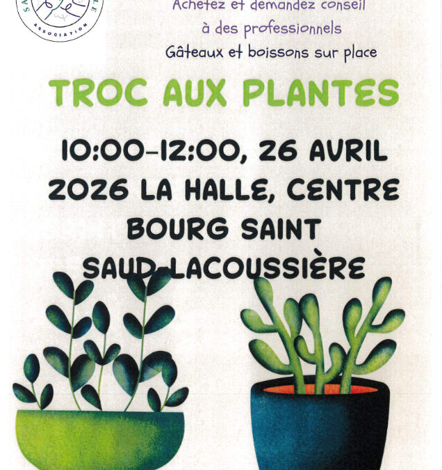 troc de plantes dimanche 26 avril