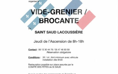 vide-grenier/brocante, jeudi 14 mai