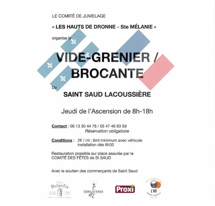 vide-grenier/brocante, jeudi 14 mai