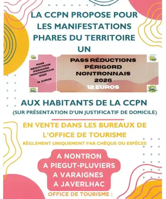 pass réductions Périgord Nontronnais 2026