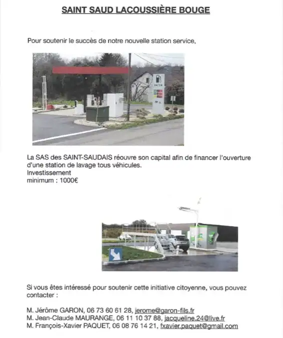 ré-ouverture du capital pour la création d&rsquo;une station de lavage tous véhicule