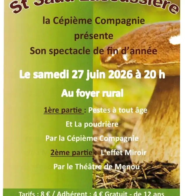 spectacle de fin d&rsquo;année de la cépième compagnie, 27 juin à 20h