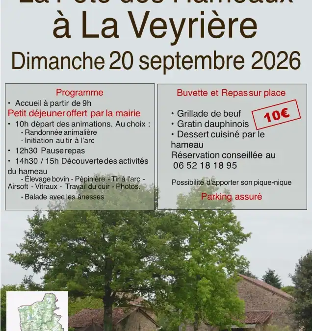 fête des hameaux à la Veyrière, dimanche 20 sept
