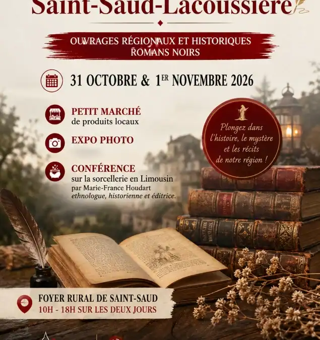 salon du livre 31 octobre et 1er novembre